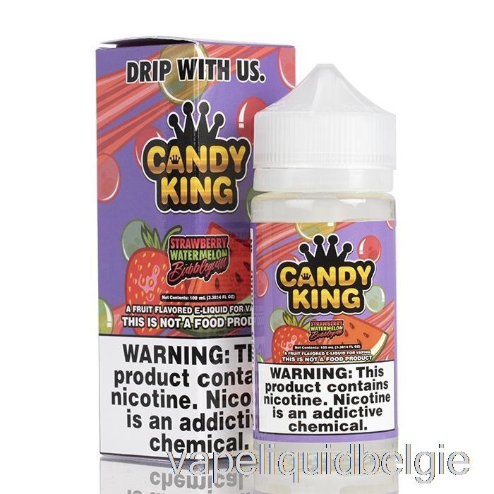 Vape Vloeibare Aardbei Watermeloen Bubblegum - Candy King - 100ml 6mg